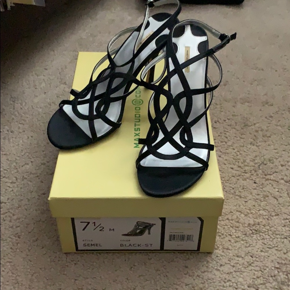 Max Studio Semel satin strapped heel sandal